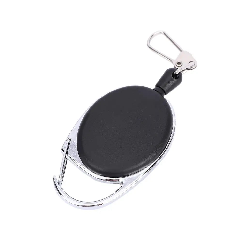 Keeper Zinc Alloy Anglers Keychain Recoil ID Lanyard Name Tag Card ABS Key Ring Badge Reel Retractable Pull Badge Holder Zpaxo