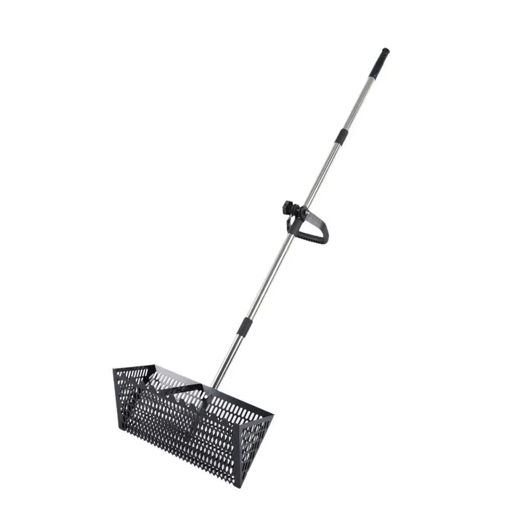 Handheld Sand Sift Rake Beach Mesh Shovel Sea Food Catcher Ergonomic Sharp Teeth Sifter for Gardening Soil Loosening Camping Zpaxo Black