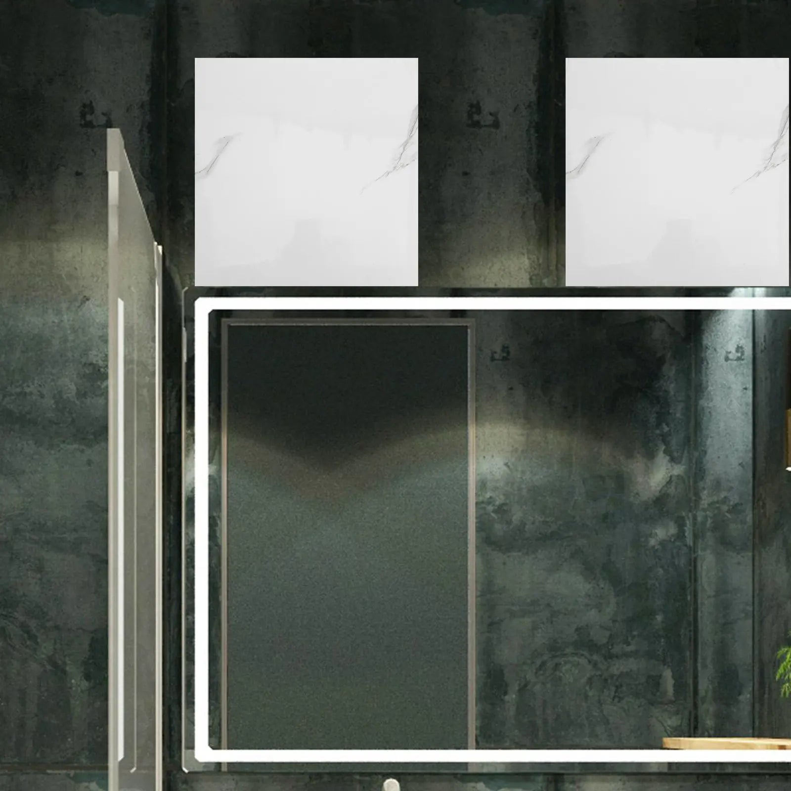Self Adhesive Marble Look Wall Tiles 11 79x11 Waterproof Bathroom