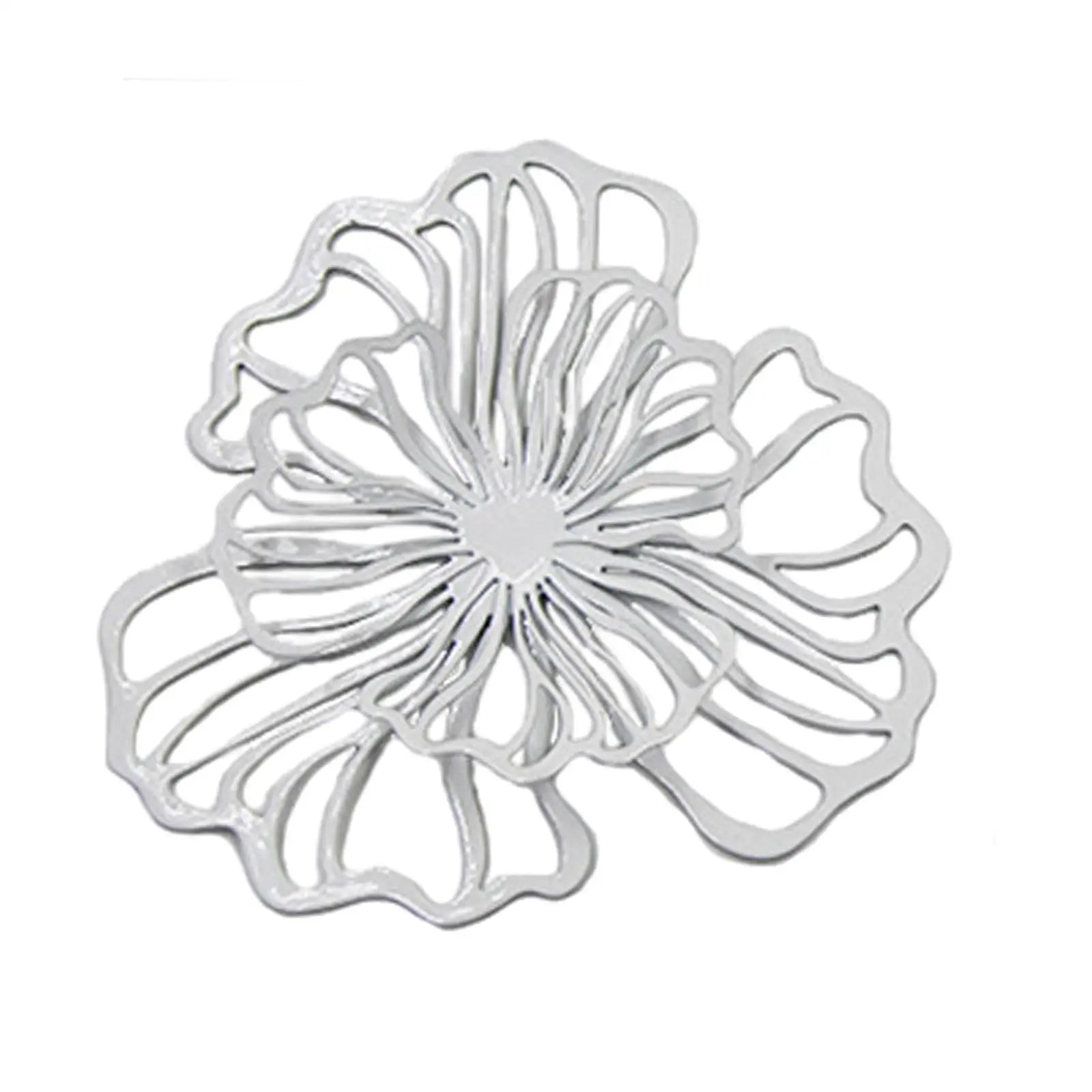 Metal Flower Wall Art Decor – Iron Floral Wall Hanging Metal Wall Art Zpaxo White Small