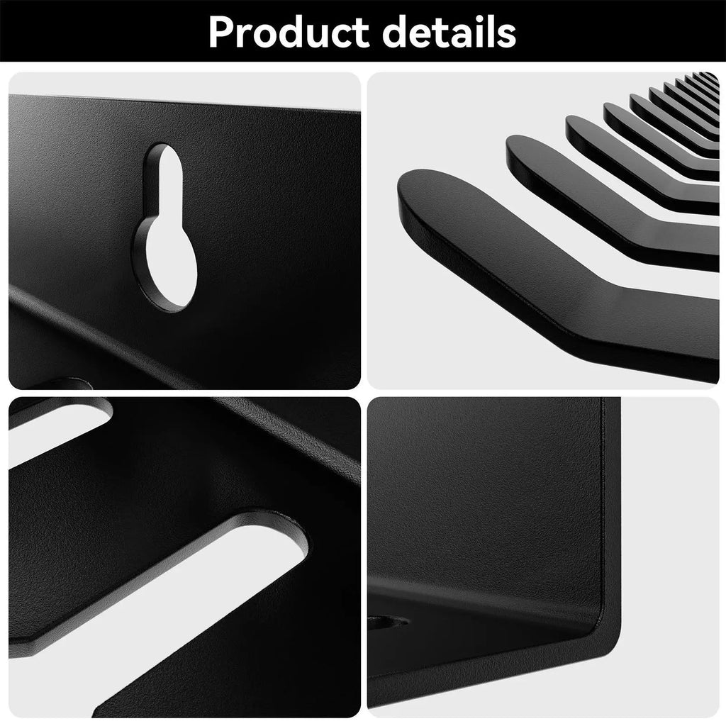 19-Slot Wall Mount Cable Organizer Sturdy Steel Rack Holder Workshop