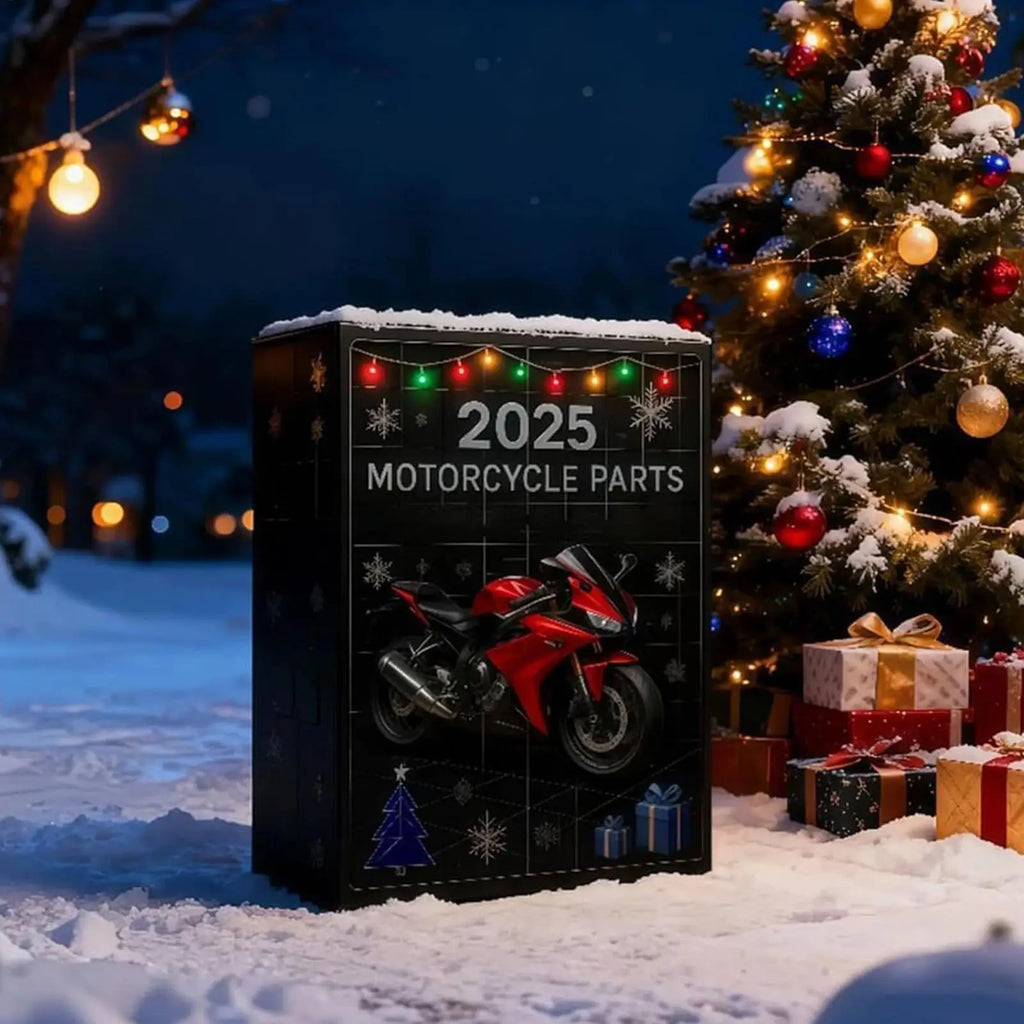 2025 Christmas Advent Calendar 2D Acrylic Motorcycle Ornament 24 Days