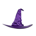Halloween Witch Hat Black Folds Wizard Hats Women Men Masquerade