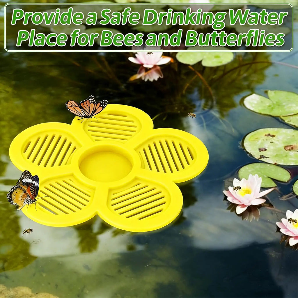 Floating Bee Waterer Outdoor Flower Shape Garden Feeder Drinker