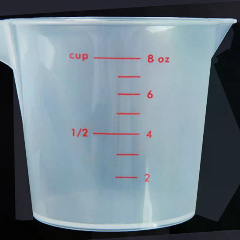 Home Kitchen Tools Plastic Clear Measuring Cup Handle Liquid Pour Zpaxo