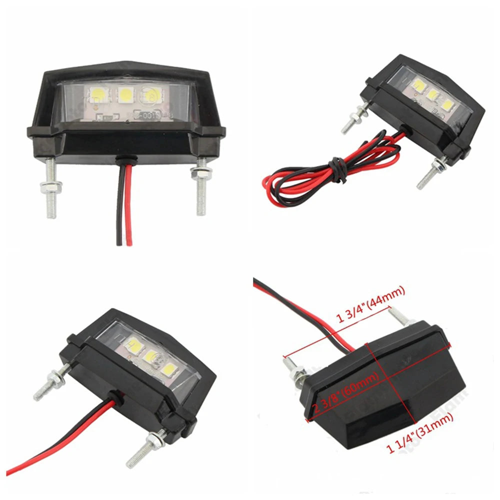 Mini Car Auto Rear Light Motorcycle LED Tail Motorbike License Plate
