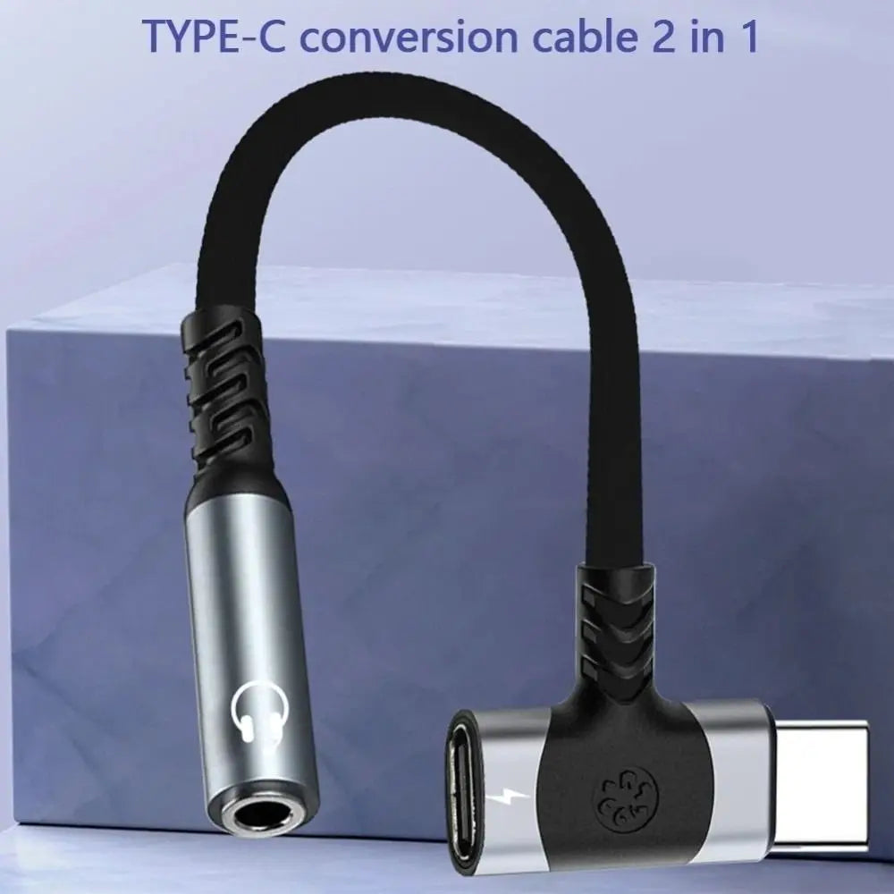 2-in-1 Adapter Type-c Audio Charger Splitter Converter PD Fast Zpaxo