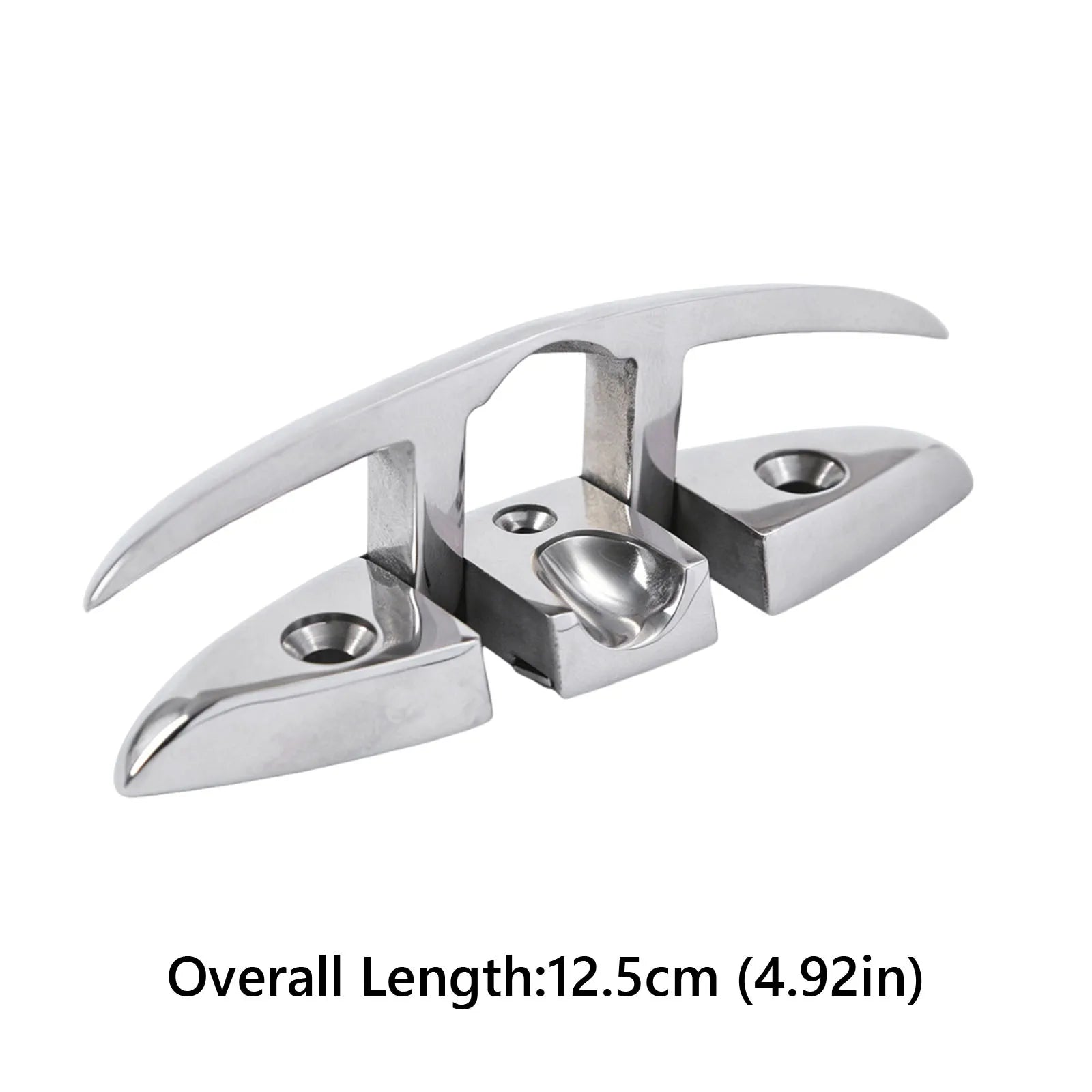 1PCS Stainless Steel 316 Flush Boat Cleats 5inch Marine Mooring Folding Cleat Yacht Sailboat Ships Floating Dock Cleat Accessory Zpaxo 5inch
