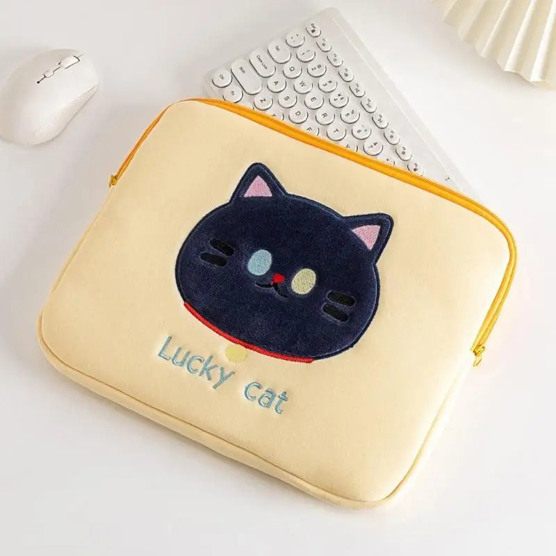 652F Kitten Pattern Laptop Sleeve Case Shockproof Padding Carrying Zpaxo