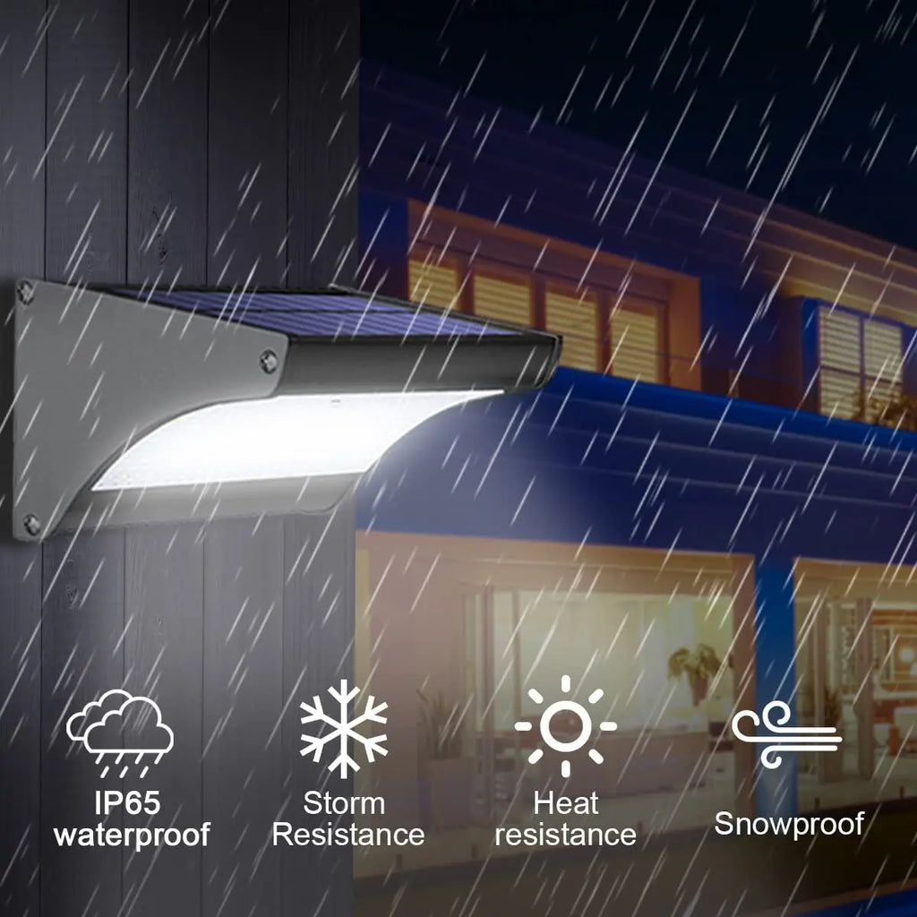 Outdoor Solar Lamp with Motion Detector LED Lighting Projector for Garden Garage Porch Front Door Solar Flood Light 60/48/24 LED Zpaxo