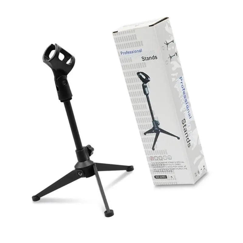 652F Heavy Duty Metal Desk Tripod Mic Stand Live Streaming Foldable Zpaxo