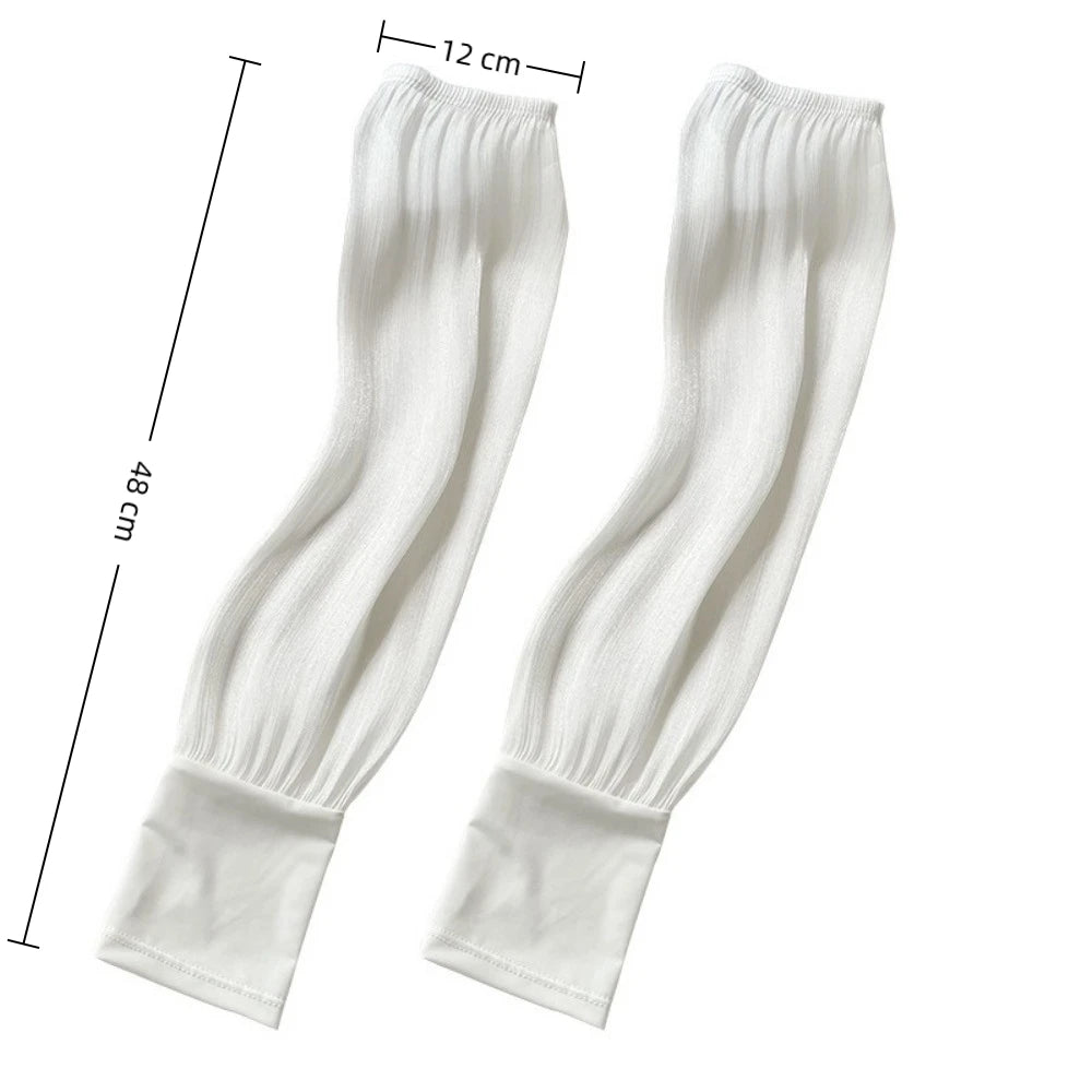 Fashion Summer Sun-protective Sleeves Anti-UV Outdoor Arm Cuff Cover Ice Silk Arm Sleeves Women Men Zpaxo