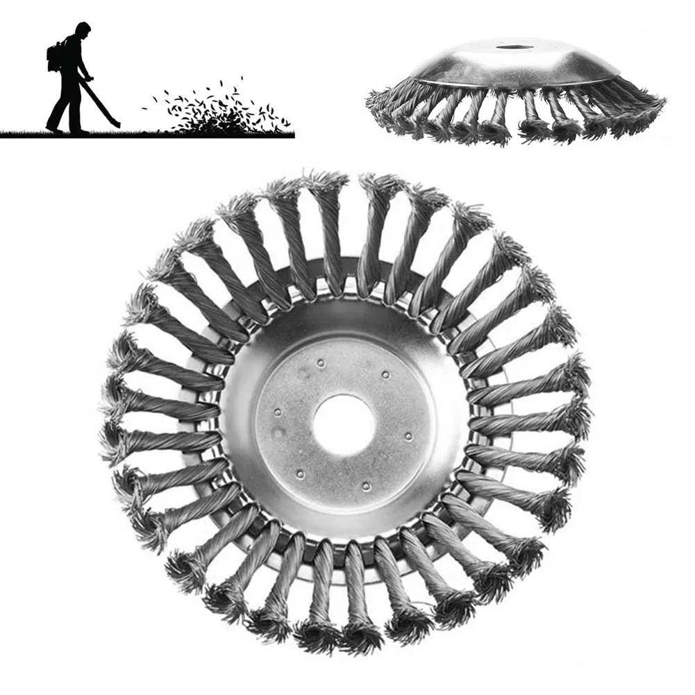 6 Inches Steel Wire Brush Cutter Trimmer Head Wired Trimmer Blade Garden Grass Trimmer Head Clear Moss Grass Rust Zpaxo