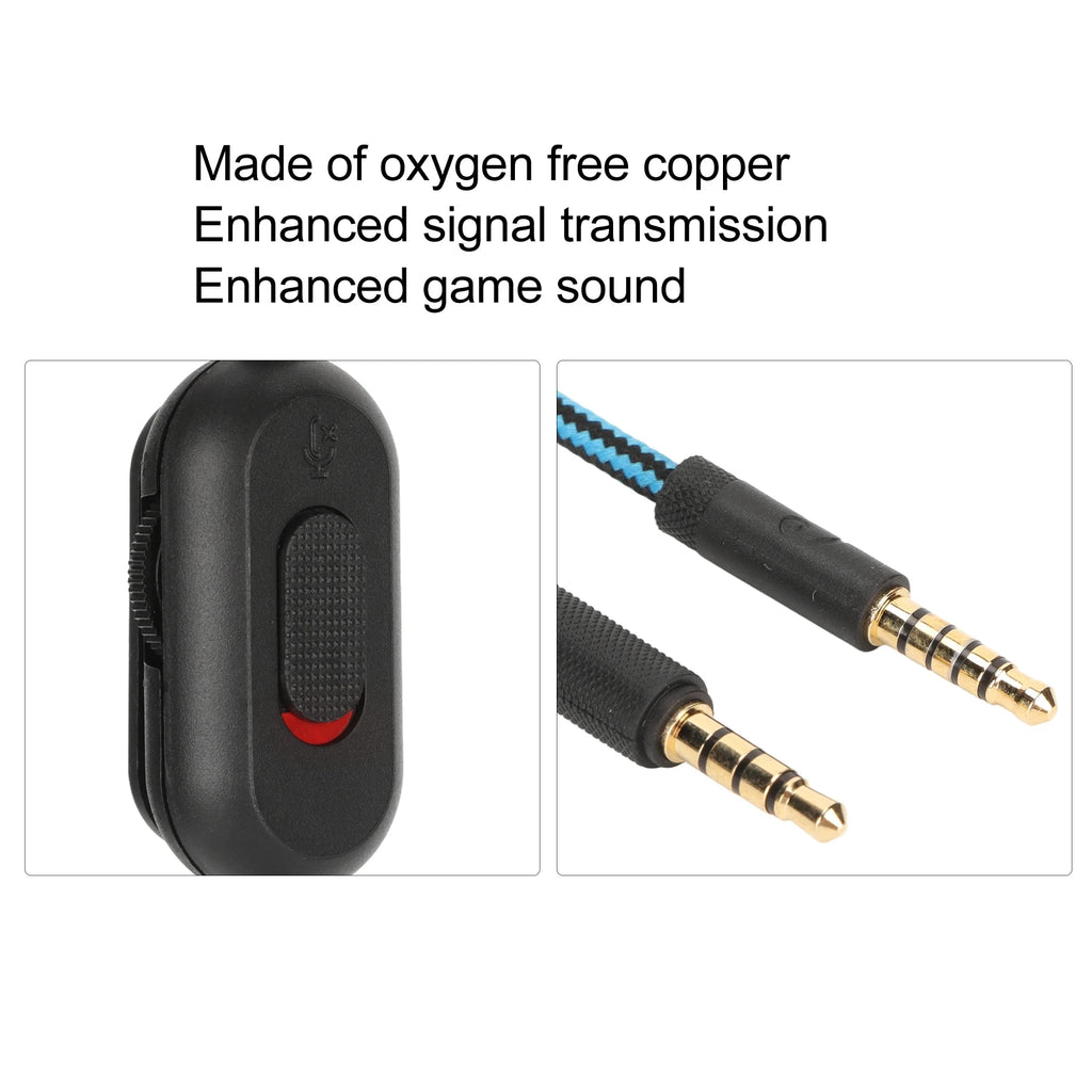 Gaming Headset Cable Woven Earphone Cord with Volume Control and Mute Switch for Logitech G Pro G Pro X G433 G233 Zpaxo