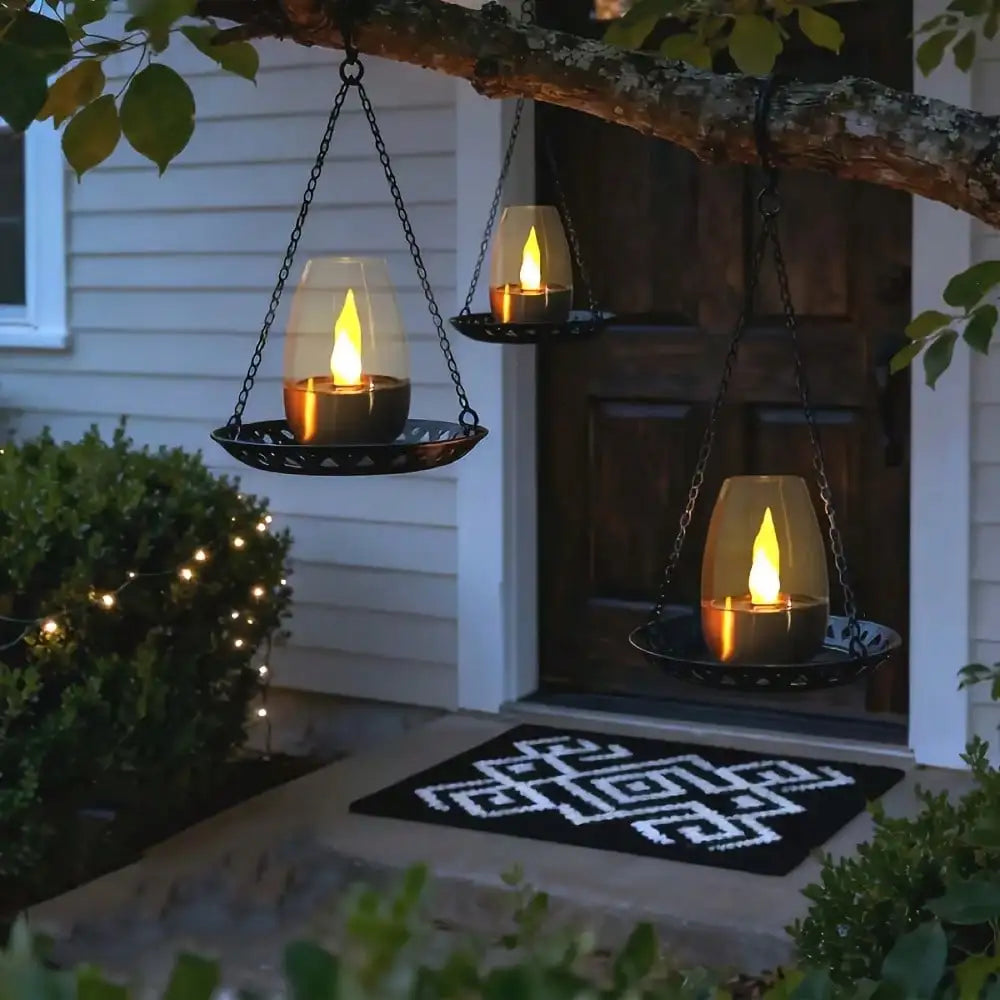 Solar-powered Outdoor Candle Light LED Night Battery Base Flameless Zpaxo