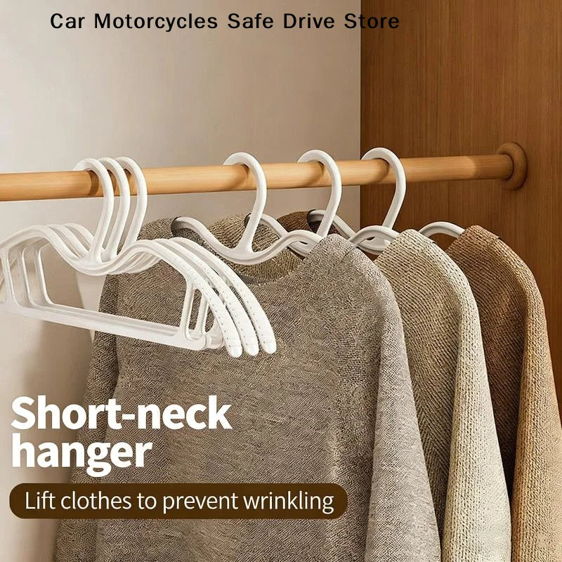 CM10PCS Wide Shoulder Hangers Short Neck Non-slip Mark-free Space