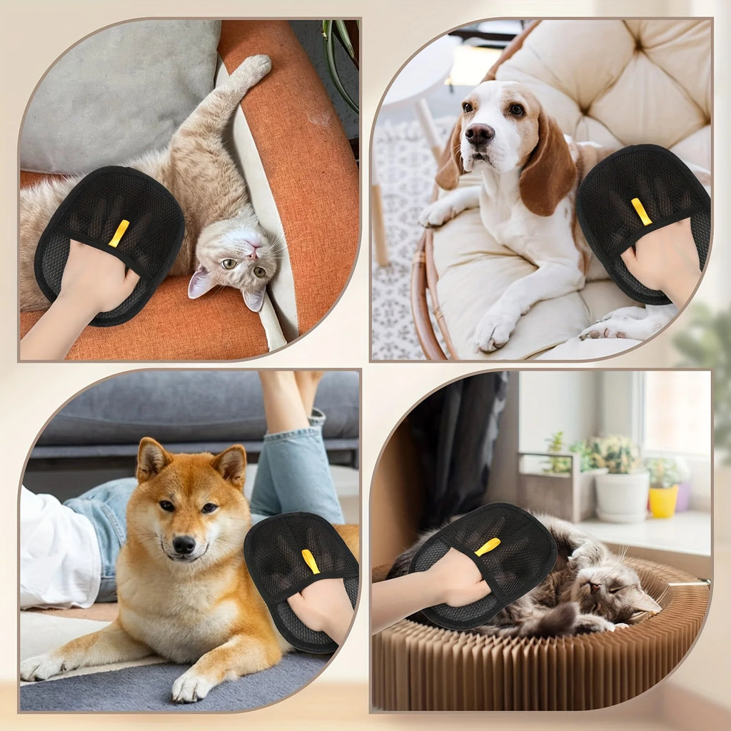 Pet Electrostatic Hair Removal Gloves Dog Cat Hair Removal Brush Gloves Hair Adhesive Gloves Carpet Clothing Hair Cleaning Brush Zpaxo