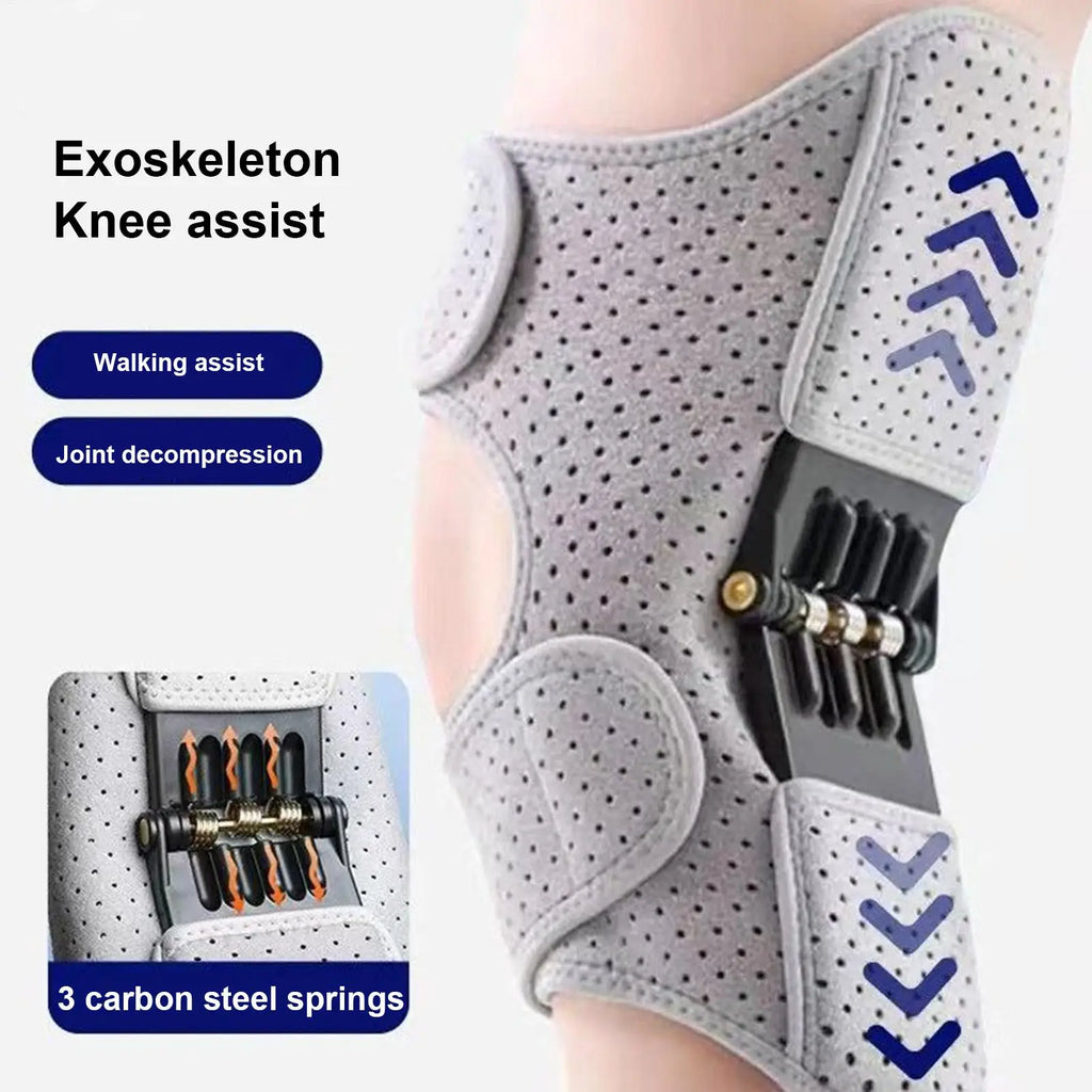 Knee Brace Breathable Adjustable Sleeve Wrap Spring-Powered Joint Support for Climbing Stairs Elderly Men Women Legs Squatting Zpaxo
