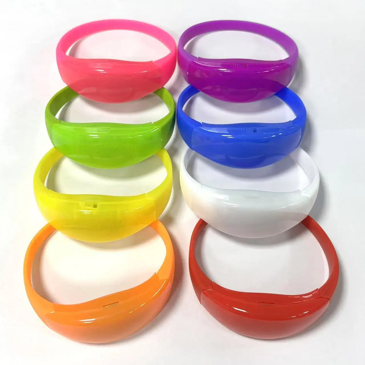 Customizable Music-activated Light-up Bracelets LED Wedding Birthday Zpaxo Color Mixing 40pcs