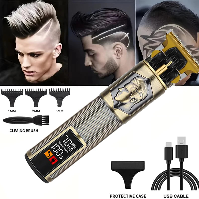 Electric Hair Cutting Machine Vintage T9 Clipper Hair Rechargeable Man Shaver Trimmer For Men's Barber Professional New Hot Sale Zpaxo