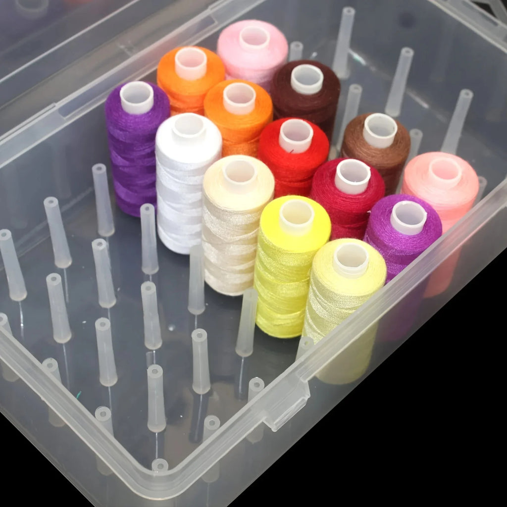 42-Spool Thread Storage Box – Lockable Portable Organizer Thread Storage Box Zpaxo