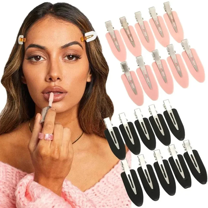 4-Pack Seamless No-Bend Hair Clips for Bangs & Face Washing