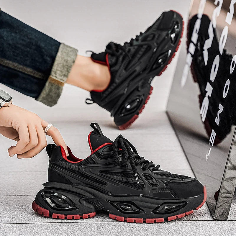 Men's Casual Sneakers Luxury Trainer Shoes Breathable Race Running