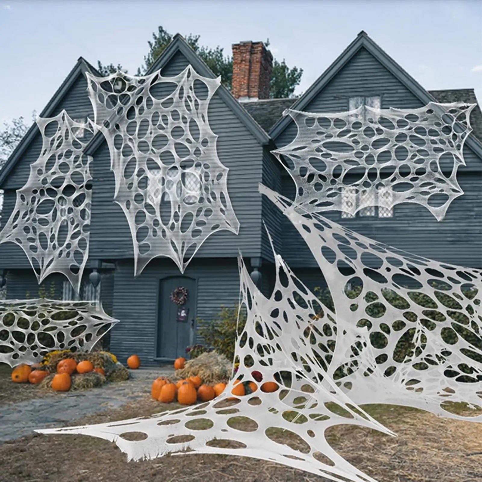 Halloween Creepy Cloth Halloween Gauze Spooky Spider Web Scene Prop Photo Booth Backdrop Horror Supplies For Branches Fence Zpaxo