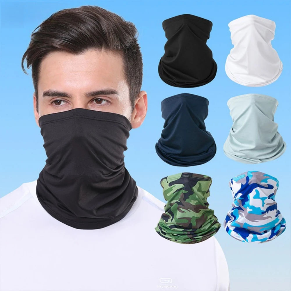Multi-purpose Turban Riding Scarf Cycling Bandana Men Women Neck Cover Sunscreen Ice Silk Outdoor Fishing Hiking Headwear Mask Zpaxo