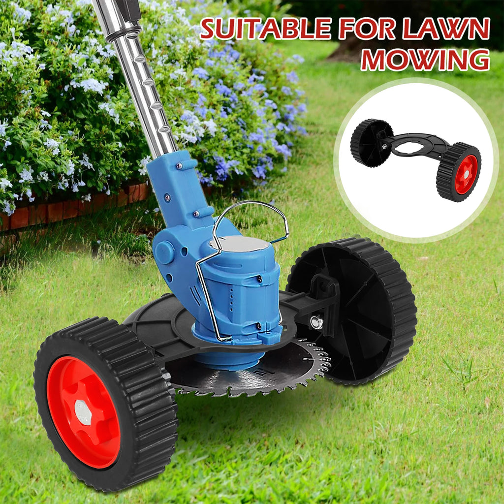 Lawn Mower Support Wheel Adjustable String Trimmer Wheel Attachment Portable Replacement Auxiliary Wheels for Grass Trimmer Cutt Zpaxo
