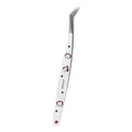 Stainless Steel False Eyelash Tweezers High Precision Anti-static Lashes Extension Tweezer With Leather Case Cartoon Zpaxo 12.8x1.2cm-no bag