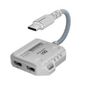 Type-c Interface 1 USB C Adapter 60W Double Port Headphone Converter Zpaxo dual type c