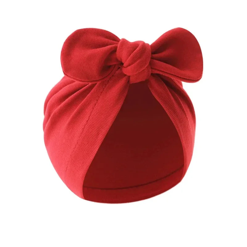 Newborn Hat Girls Boys Beanie Cute Bows Turban Hats Cotton Infant