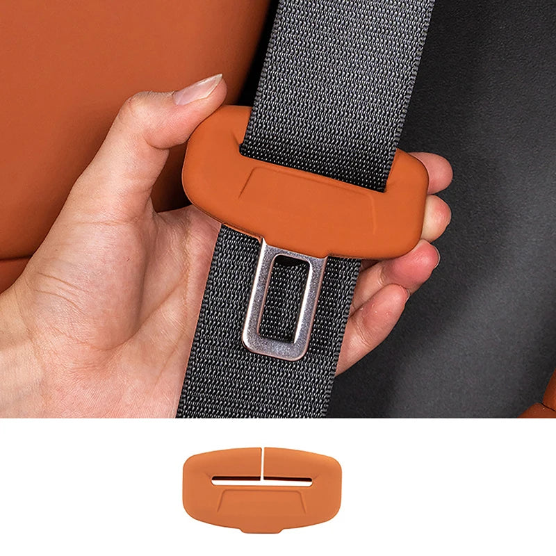 Universal Seat Belt Buckle Cover Anti-scratch Rubber Car Protector Zpaxo Orange