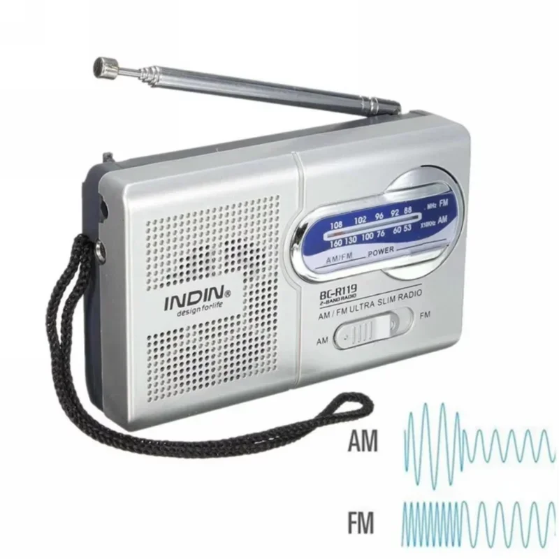 BC-R119 Radio AM FM Battery Operated Pocket Reception Long Lasting Zpaxo