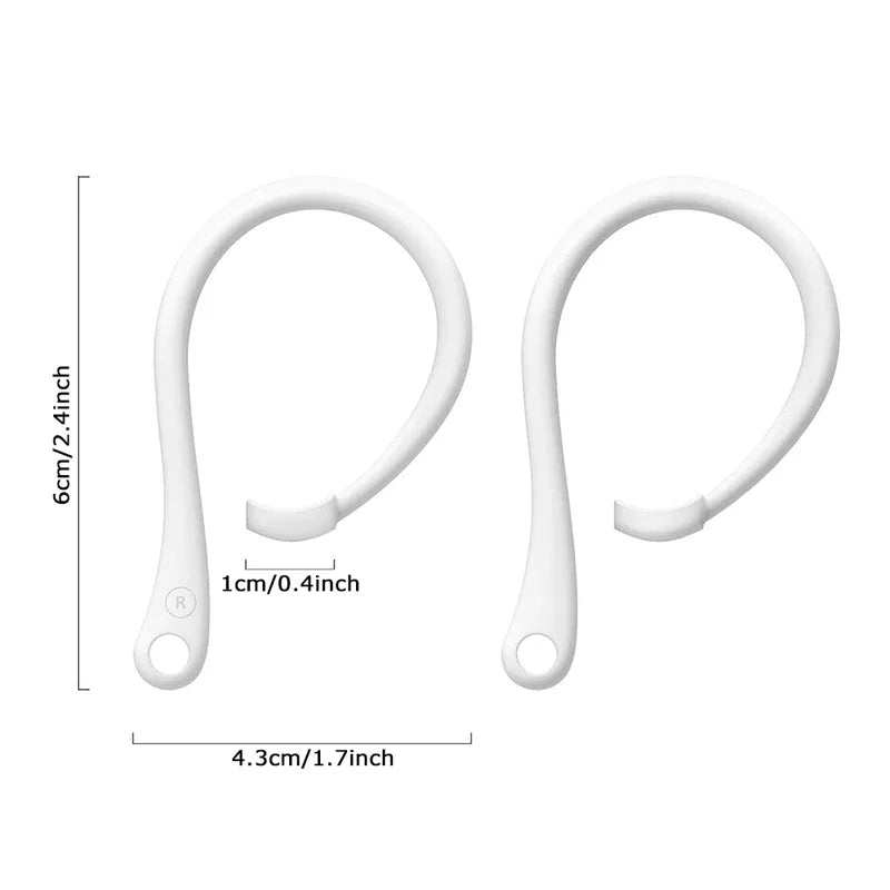 Silicone Ear Hooks for AirPods 1 2 3 Pro – Anti-Drop Sport Grip