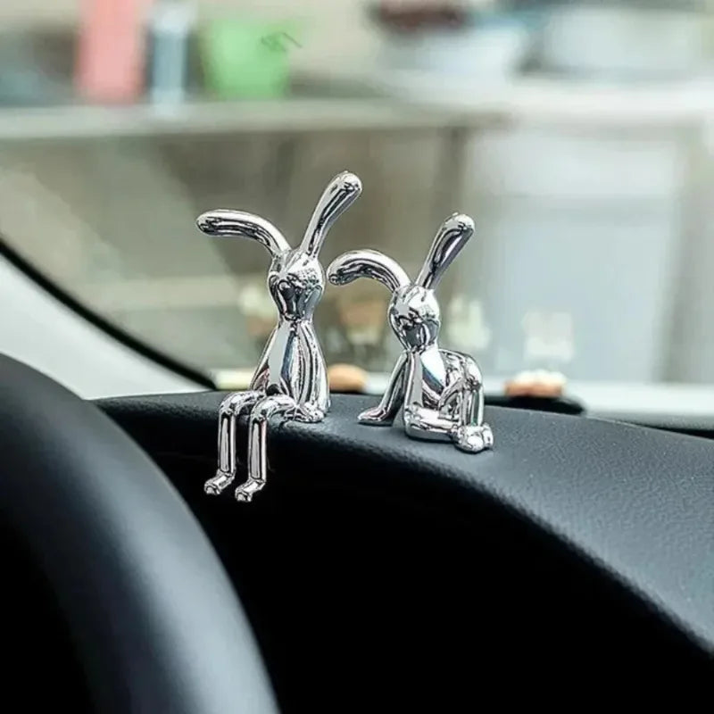 3D Long-Eared Rabbit Ornament – Car & Home Decor Figure Decorative Figurine Zpaxo