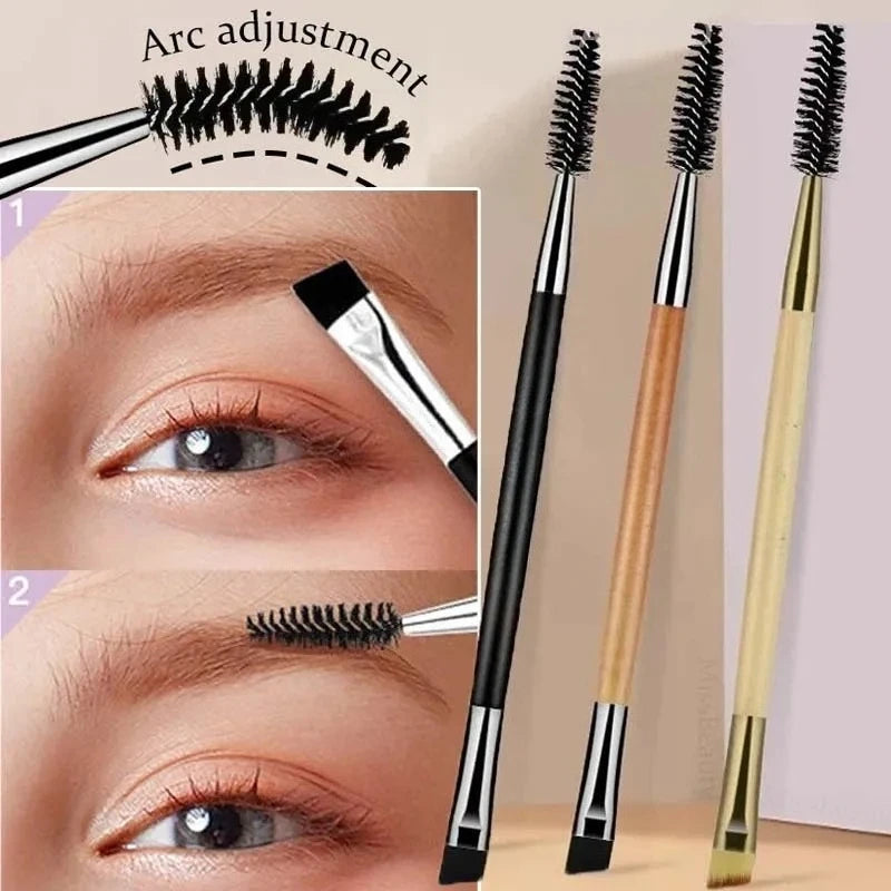 2-in-1 Double-Ended Eyebrow Brush & Eyelash Comb, Professional Contouring Eye Liner Makeup Brushes Eye Blending Cosmetic Brushes Zpaxo