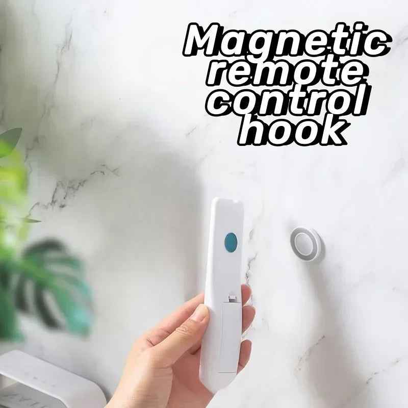Magnetic Adhesive Remote Control Holder Strong Hold Wall Mounted Non-drill Remote Organizer for Home Office Zpaxo