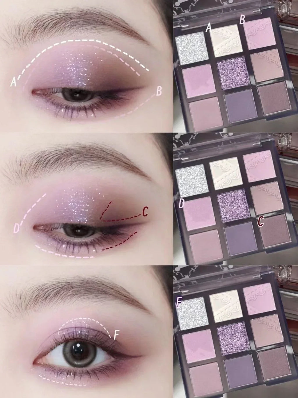 Pearlescent Matte Grey Purple Eye Shadow Punk Smoke 9 Colors