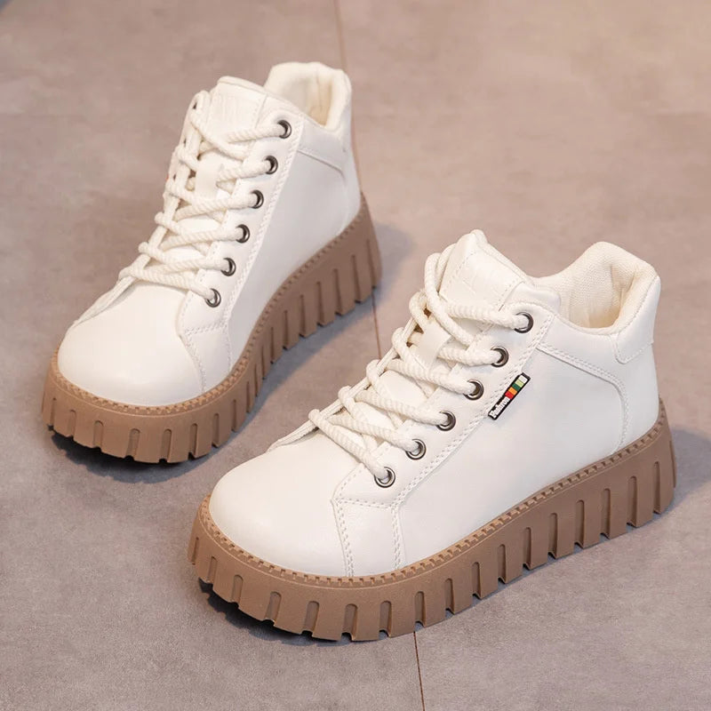 2023 Korean Version Autumn Winter All-in-one Shoes Students Increase Zpaxo Beige 35 CN