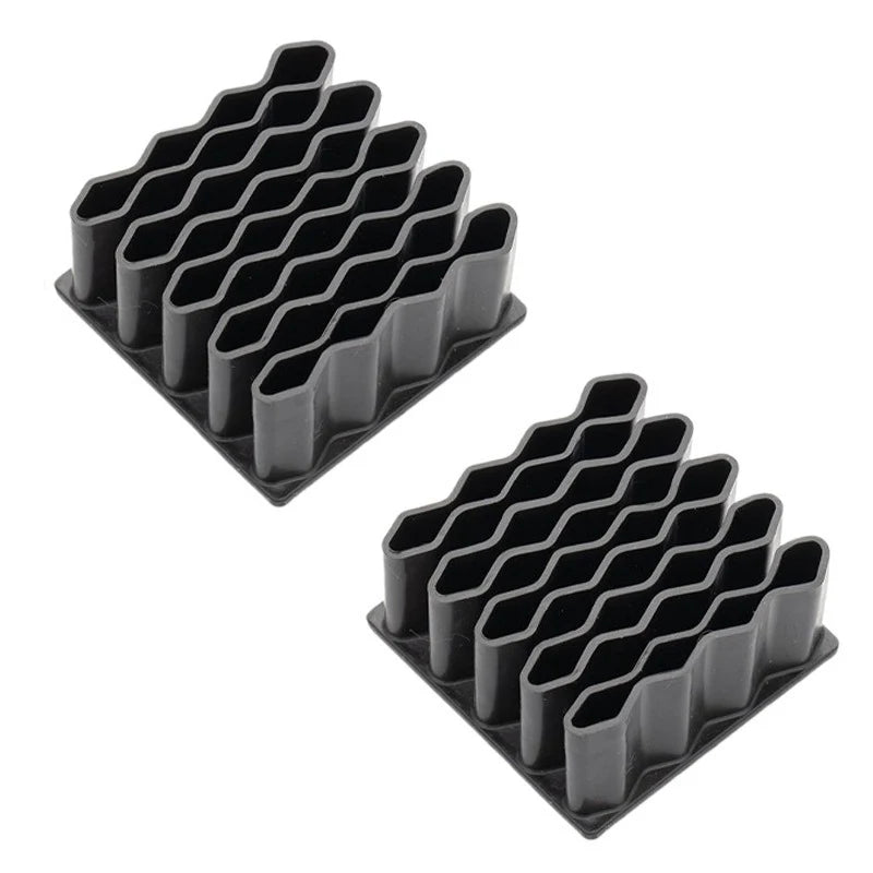 1 Ointment Holder Desktop Stand Silicone Cosmetics Storage Rack Pen Zpaxo Black-2Pcs