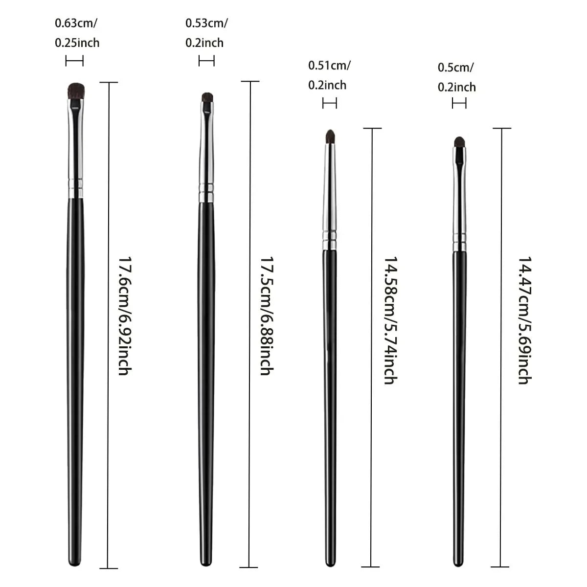 Including 4 Eyeshadow Brushes-ultra-soft Eyeliner Brush Detailed Zpaxo