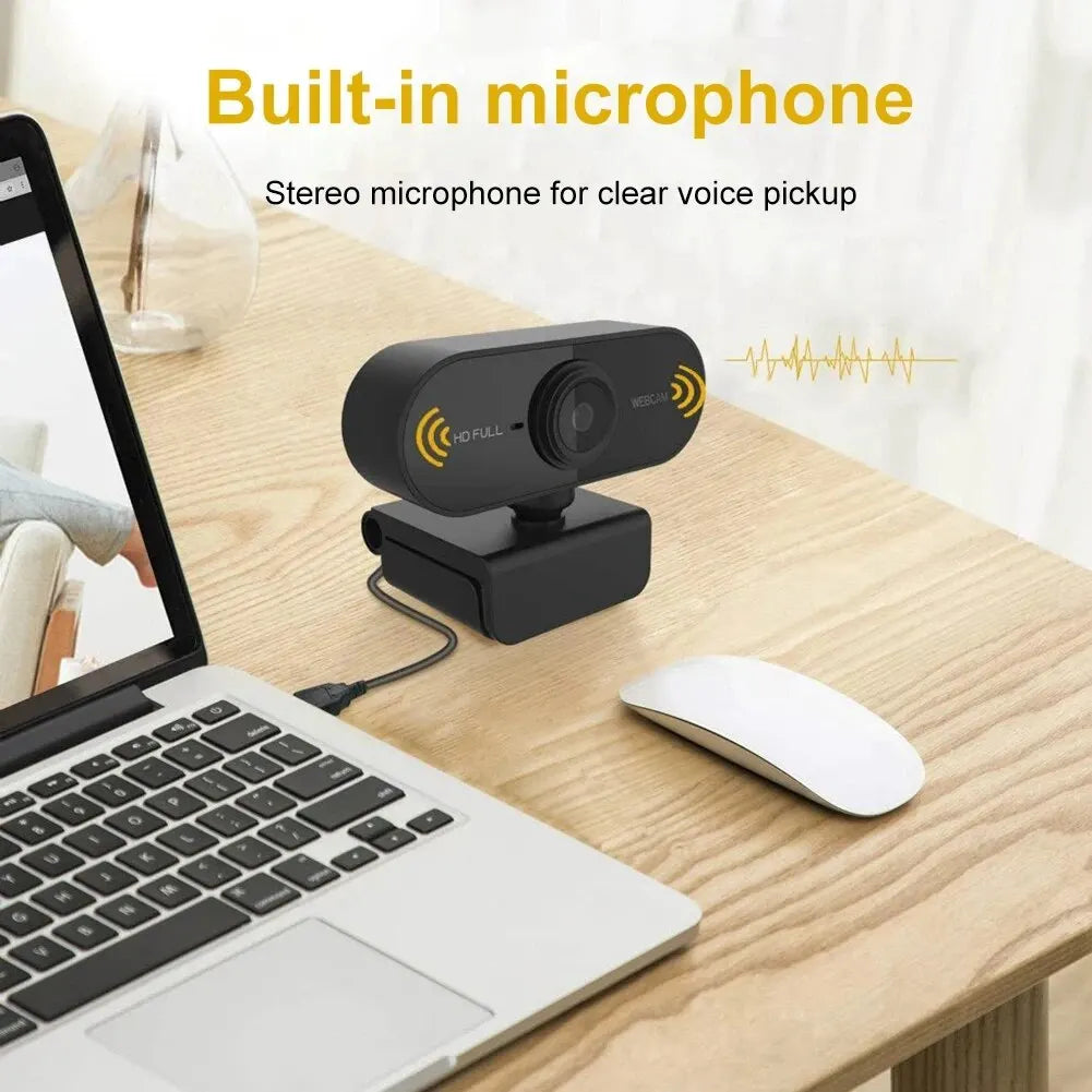Camera 1080P HD Computer USB Built Microphone Network Web Work Tripod Zpaxo