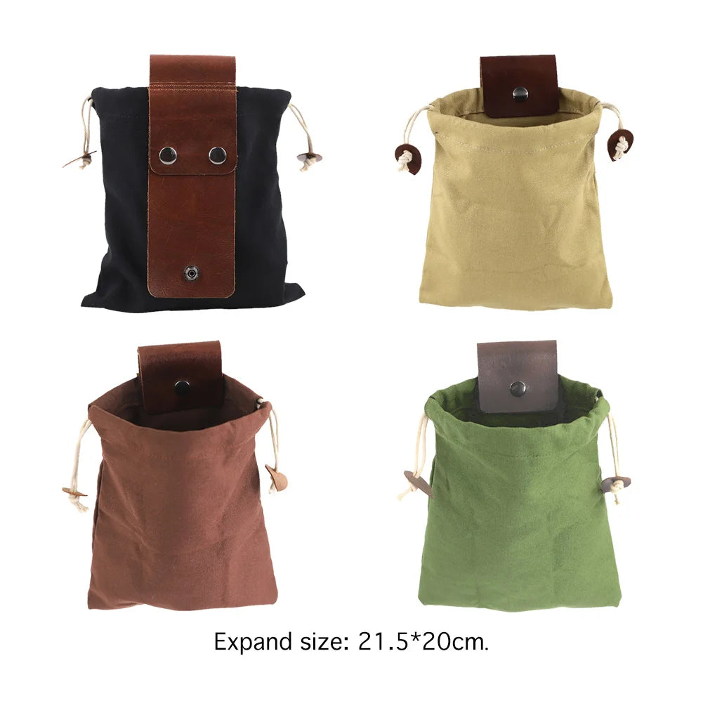 Mushroom Storage Fruit Picking Bag Multipurpose Leather Foraging