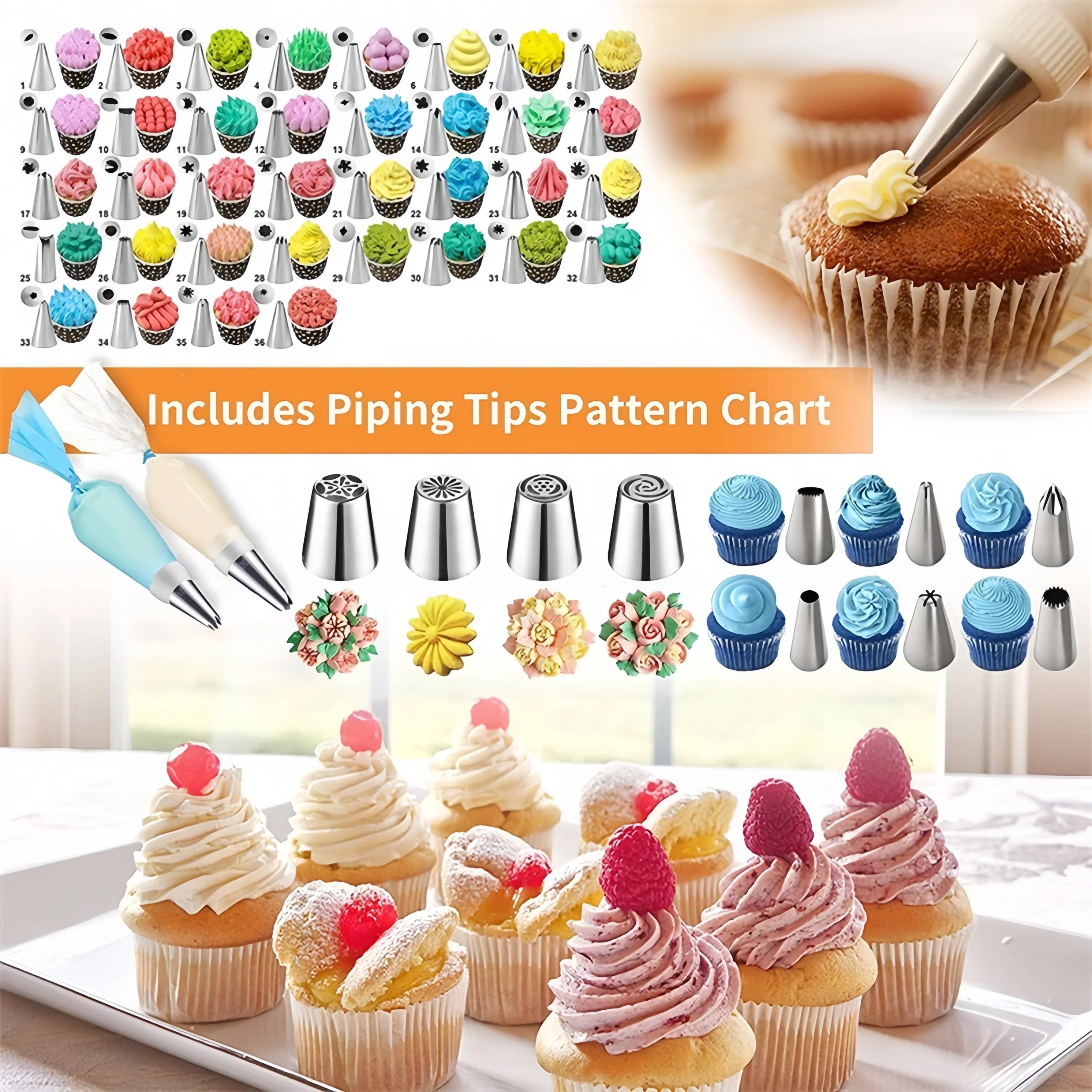 Complete Cake Decorating Organizer Storage Case Stainless Steel Zpaxo