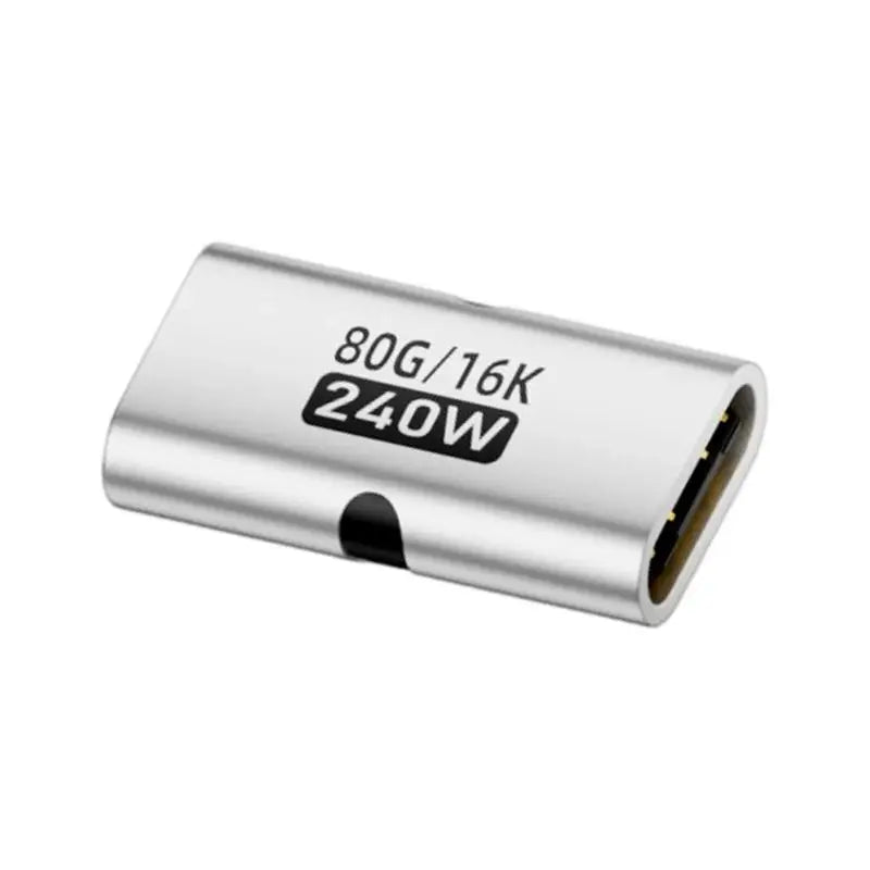 Aluminum USB C Female Adapter 240W 80Gbps 16K 60HZ Converter Fast Zpaxo