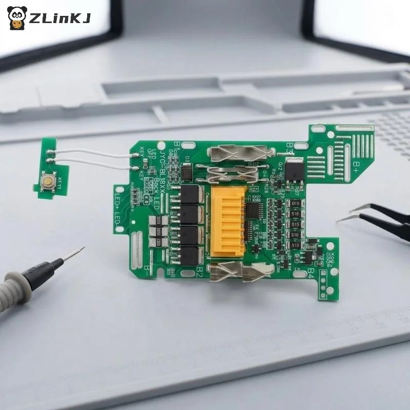 ▶1Pcs BMS PCBA For 18V Li-ion Battery Case Balance Charging Circuit Board Lithium Ion Batteries Pack BL1830 BL1860 BL1890 Zpaxo