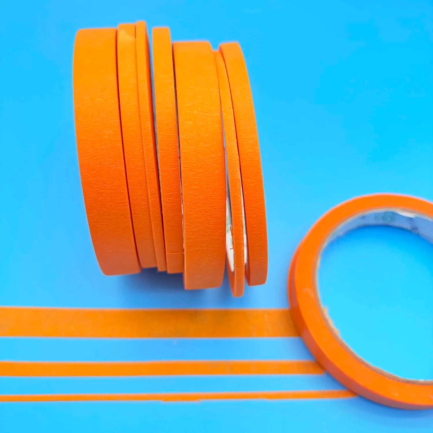 Orange Masking Tape 3 Sizes – Painting, Crafts & DIY Masking Tape Set Zpaxo