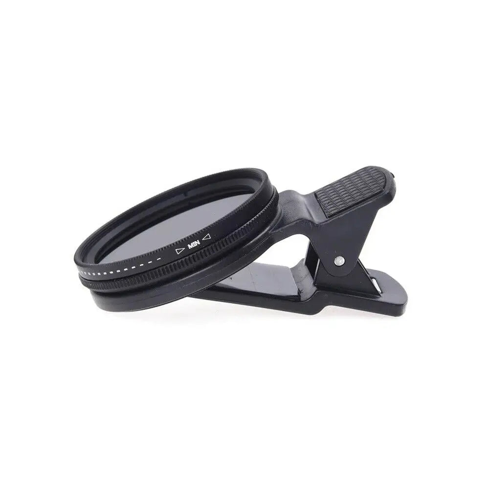 37mm Cell Phone Camera Lens Professional Variable ND Filter Neutral Density ND2-ND400 For Xiaomi Samsung Mobile Phone With Clip